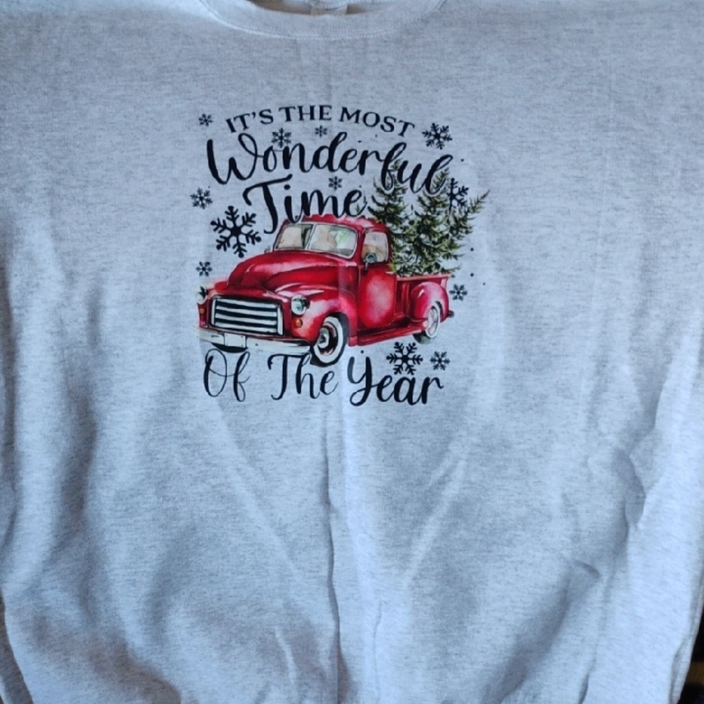 Gray Holiday Graphic Sweatshirt